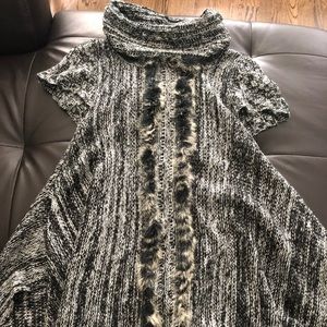 Shirt Sleeve a turtle Neck Sweater Dress